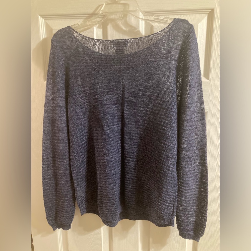 ST..TROPEZ West 100% Linen Sweater. Size Medium. - Picture 2 of 9